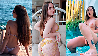 Babi Palomas pajeandose en su Piscina