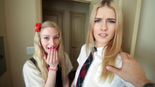 Colegiala joven y caliente y su hermana sexy folladas duro por su padrastro
