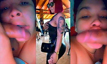 Privity le hace una sabrosa mamada de guebo loca al tipo