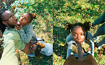 Su novia le trepara un rico trio de mamadas intensas