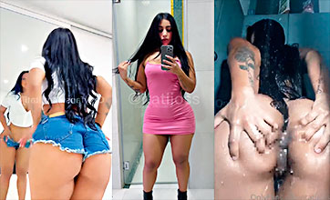 Itati Joss  subida en el guebo de su primo con lencería puesta