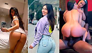 Paola Maldonado en trio con negro de guebo muy grande