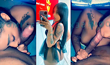 La India singando y mamando con un negro con perla en el guebo