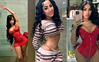 Yailin  en un Yate mostrando su traje de baño