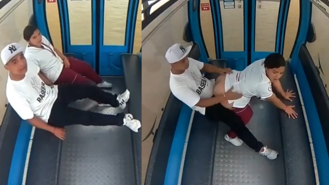 Pareja Follando en Cabina de la Aerovia en Guayaquil